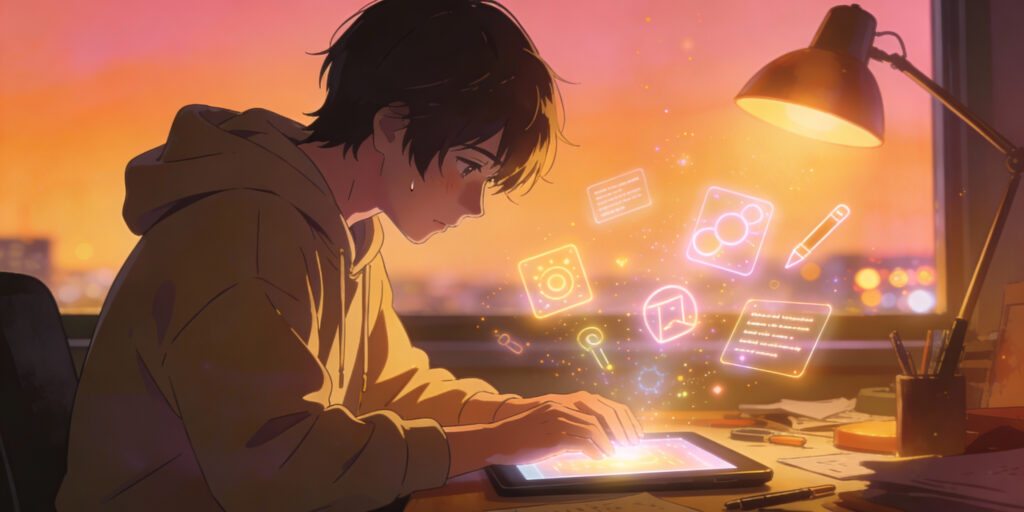 bahasa visual modern dan ikon digital